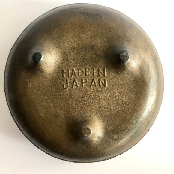 Vintage 30s Tokanabe Pottery Japanese Bonsai Dish Footed Embossed Planter Bowl - Picture 2 of 10